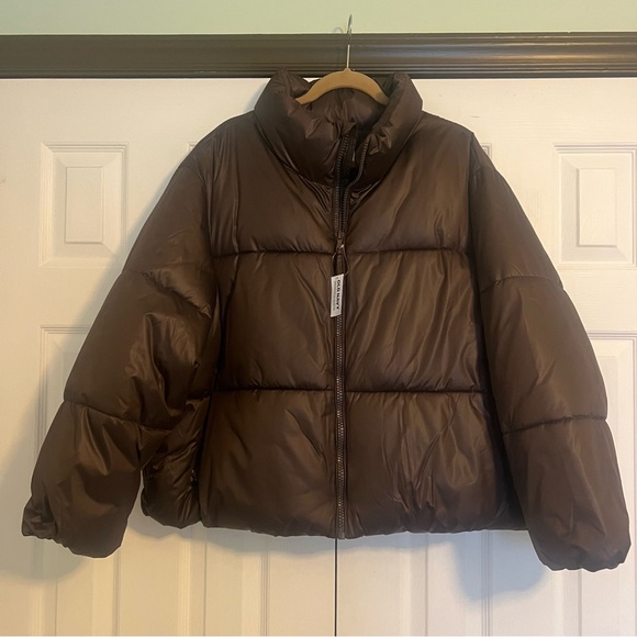 Old Navy Brown Puffer Jacket - Picture 5 of 6